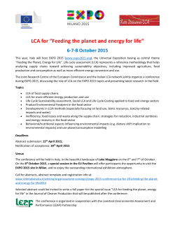 LCA for “Feeding the planet and energy for life”