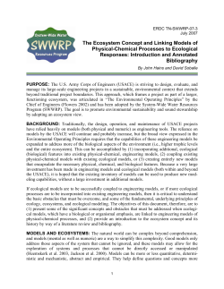 ERDC TN-SWWRP-07-3, The Ecosystem Concept and Linking