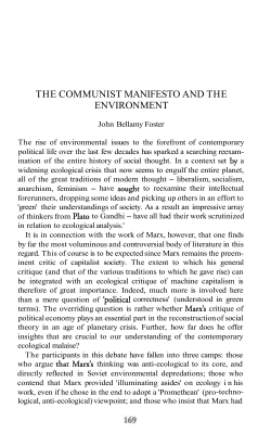 the communist manifesto and the environment