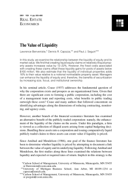 The Value of Liquidity