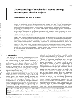 Understanding of mechanical waves among second