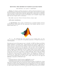 REVIVING THE METHOD OF PARTICULAR