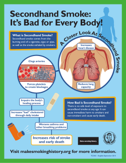 Secondhand Smoke: It`s Bad for Every Body!
