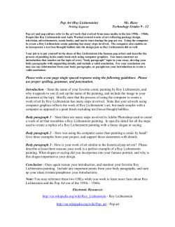 Pop Art Self Portraits Mr