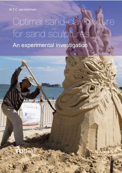 Optimal sand-clay mixture for sand sculptures