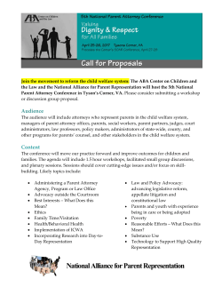 National Alliance for Parent Representation