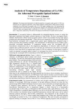 Analysis of Temperature Dependence of Ce:YIG for Athermal