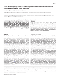 A Gas Chromatography&ndash;Thermal Conductivity