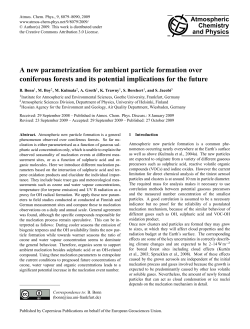 A new parametrization for ambient particle formation over coniferous