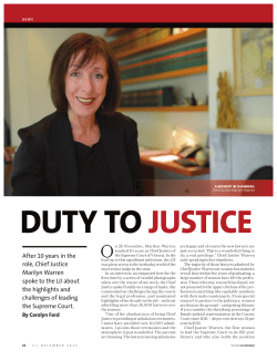 After 10 years in the role, Chief Justice Marilyn Warren spoke to the
