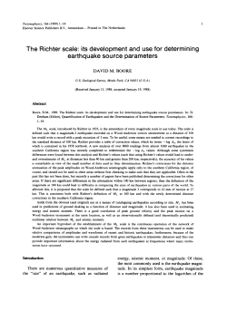 The Richter scale: its development and use for