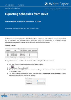 Exporting Schedules from Revit