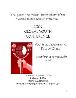 2009 global youth global youth conference conference