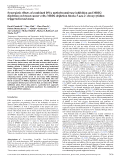 Synergistic effects of combined DNA methyltransferase inhibition