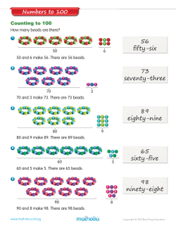 98 ninety-eight 56 fifty-six 73 seventy-three 65 sixty-five
