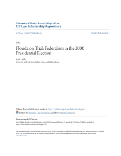 Florida on Trial: Federalism in the 2000 Presidential Election
