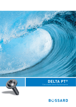 DELTA PT&reg; - The Screw for Thermoplastics