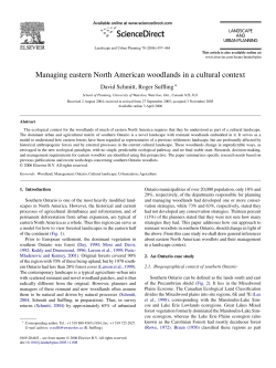 Managing eastern North American woodlands in a cultural context