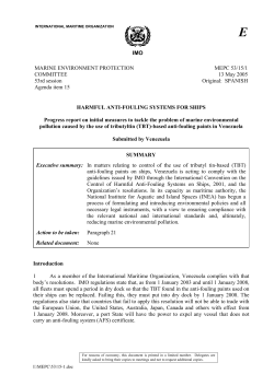 IMO MARINE ENVIRONMENT PROTECTION COMMITTEE 53rd