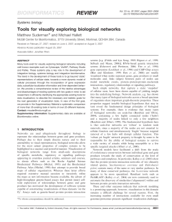 Tools for visually exploring biological networks