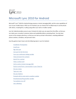 Microsoft Lync 2010 for Android