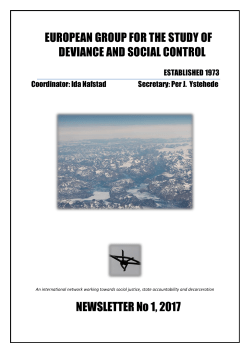 EGs January Newsletter - European Group for the Study of Deviance