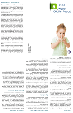 Substances That Could be in Water Source Water Assessment
