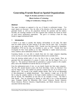 Generating Fractals Based on Spatial Organizations