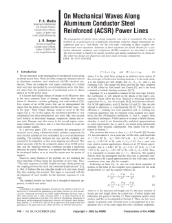 On Mechanical Waves Along Aluminum Conductor Steel Reinforced