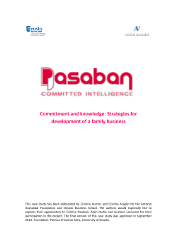Commitment and knowledge: Strategies for development of a family