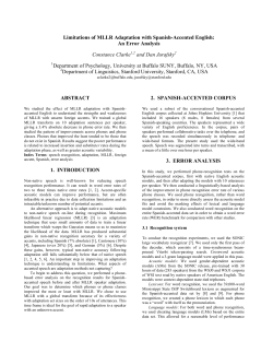 Limitations of MLLR Adaptation with Spanish