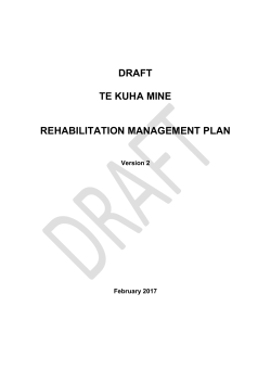 Draft Rehabilitation Management Plan