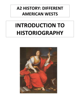 INTRODUCTION TO HISTORIOGRAPHY - andallthat.co.uk