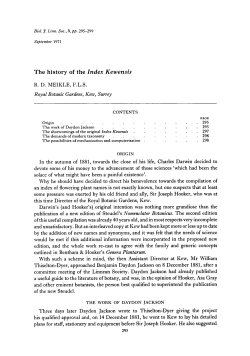 The history of the Index Kewensis