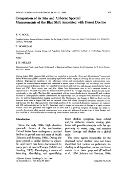 Comparison of In Situ and Airborne Spectral