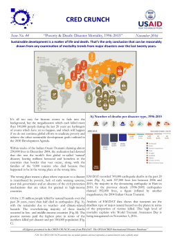 cred crunch - Centre for Research on the Epidemiology of Disasters