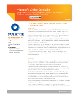 Microsoft&reg; Office Specialist