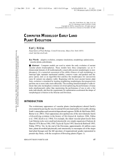 computer models of early land plant evolution