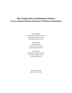 Survey Instrument - Comparative Constitutions Project
