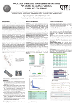 application of forensic dna fingerprinting methods for genetic