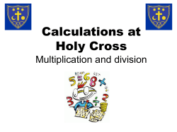 Calculations at Holy Cross - Holy Cross Preparatory School