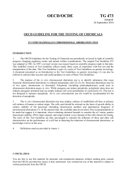 OECD/OCDE TG 473 - Institut Pasteur de Lille