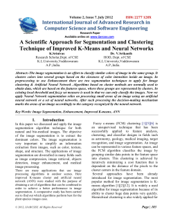 A Scientific Approach for Segmentation and Clustering Technique of