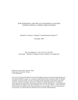 HOW RESPONSIVE ARE PRIVATE TRANSFERS TO INCOME