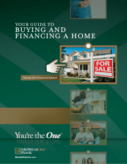 bUyING AND FINANCING A HoME