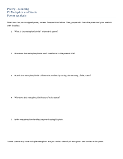 Poetry&mdash;Meaning P9 Metaphor and Simile Poems Analysis