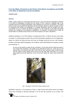 From the Walls of Factories to the Poetry of the