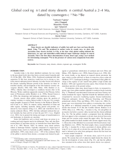 Global cool ng n t ated stony deserts n central Austral a 2&ndash;4 Ma