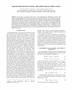 Supersaturation functions in binary solid solution