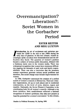 Soviet Women in the Gorbachev Period